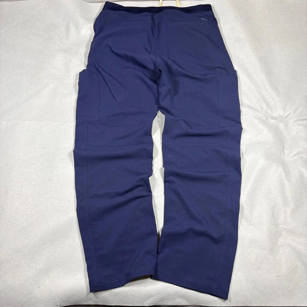 FIGS Technical Collection Men XL Navy Blue Cargo Scrub Pants T2001 Drawstring